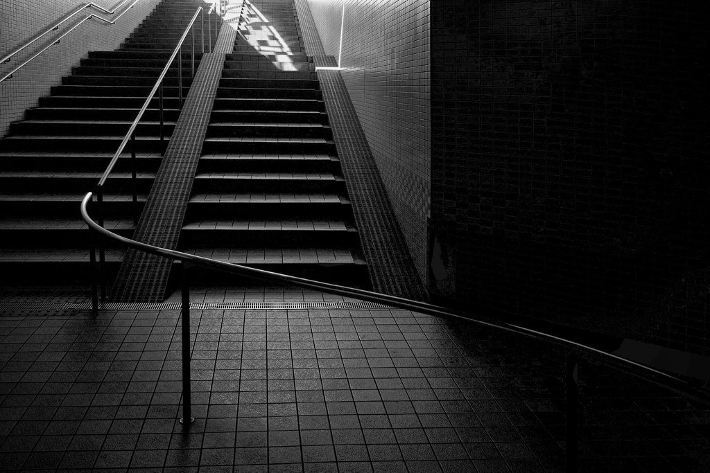 Light on the stairs by B/W