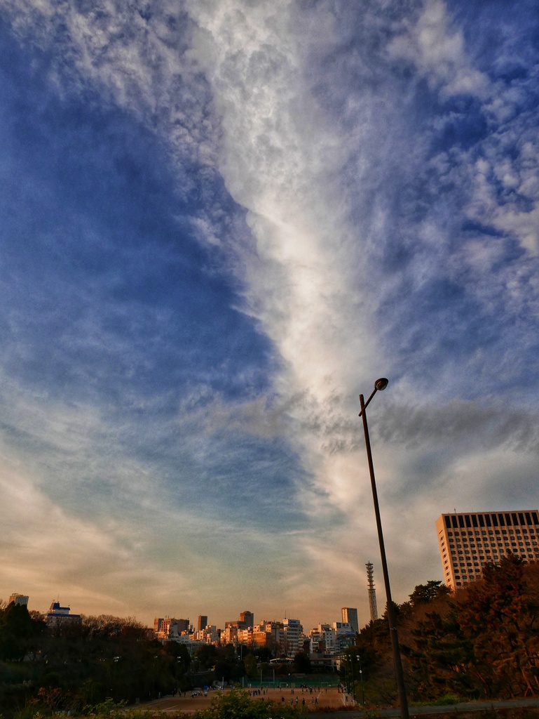 伸びゆく冬雲 
