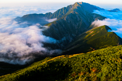 黎明の赤石岳