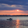 東京湾の夕日