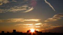 照らされた空