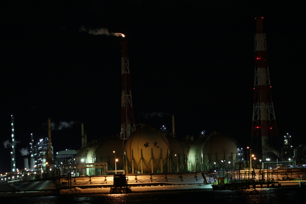 苫小牧の工場夜景