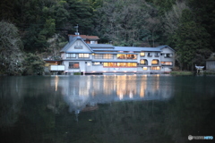 金鱗湖の夕景