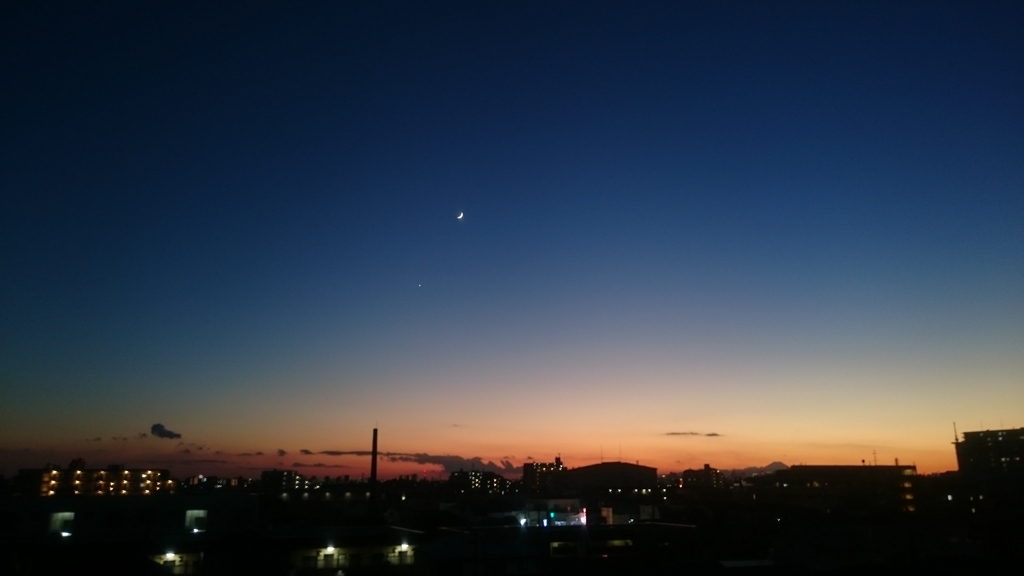 月と金星
