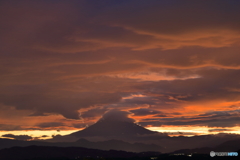 燃えるような夕焼け