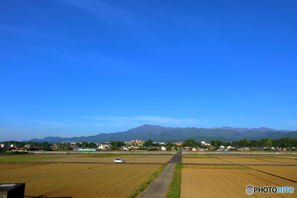 大山と田園