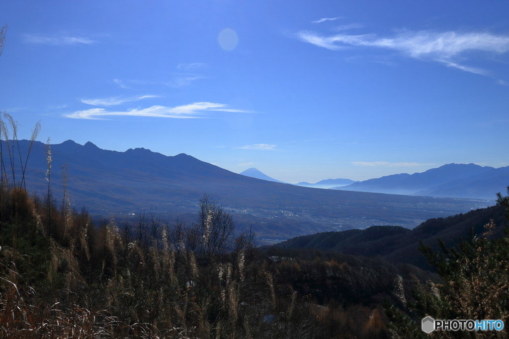 八ヶ岳連峰と富士山