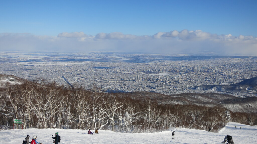 手稲山から見た札幌の街並み