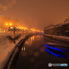 猛吹雪の小樽運河～クリスマスイブ～