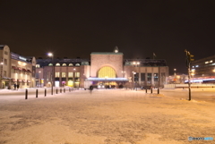 厳冬のターミナル駅