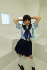 コスプレセーラーにポニテ最強　撮影ドキドキしました～コスプレはえろい～全身撮影
