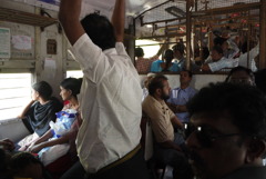 インド　列車の中