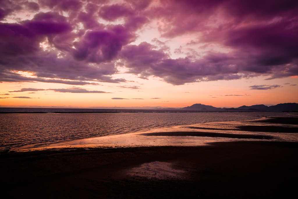 瀬戸内海の夕暮れ
