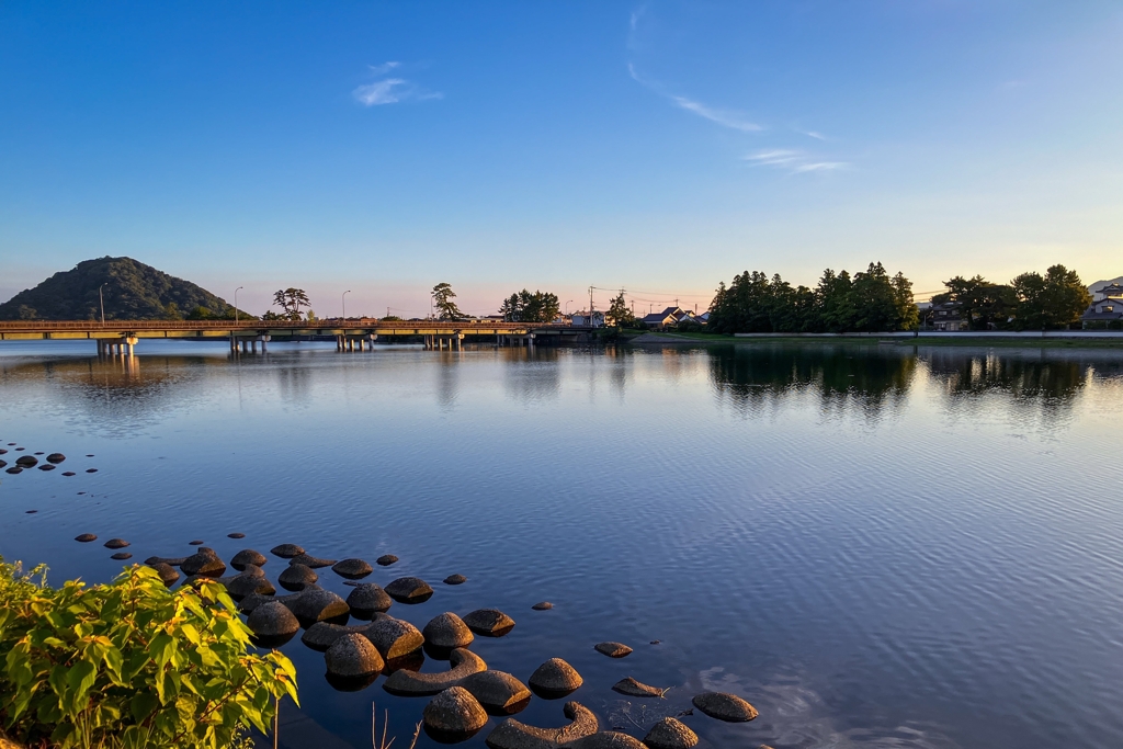 今朝の河口付近
