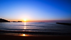 Reflection on the sand beach