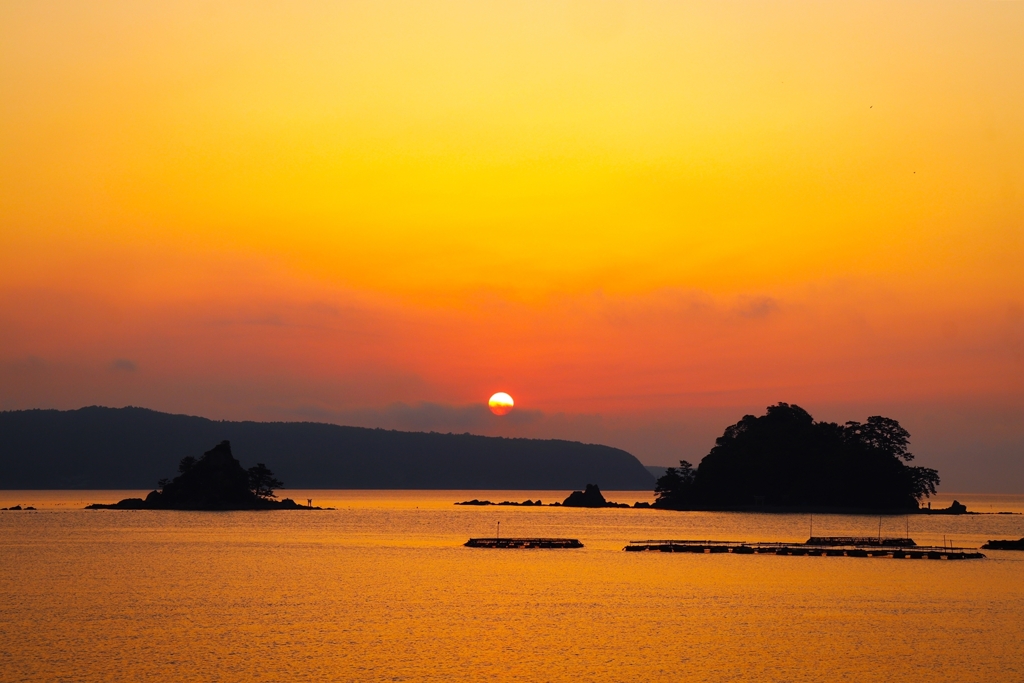 山陰のいつもの夕景