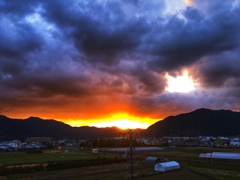 電信柱のある風景