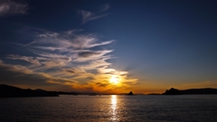 道の駅阿武町裏の夕景