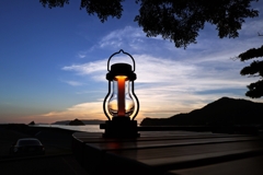 Evening scene with lantern