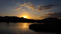 今朝の日の出直後