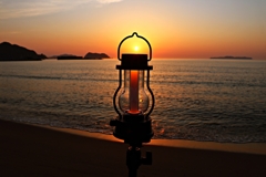 Sunset with lantern