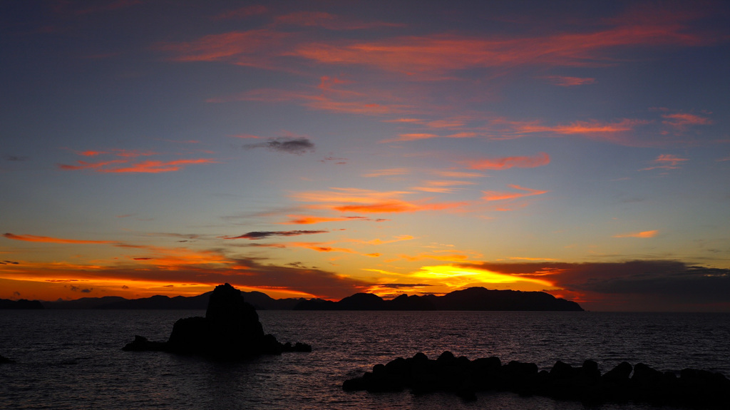 日没後の照り返し