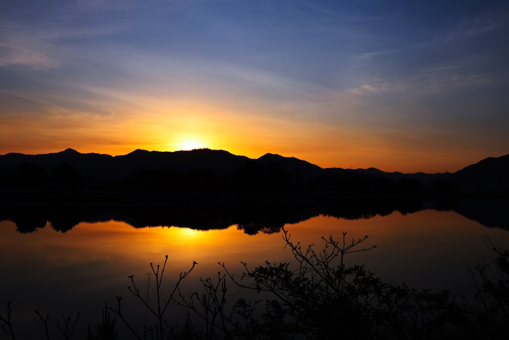 今朝の河口付近