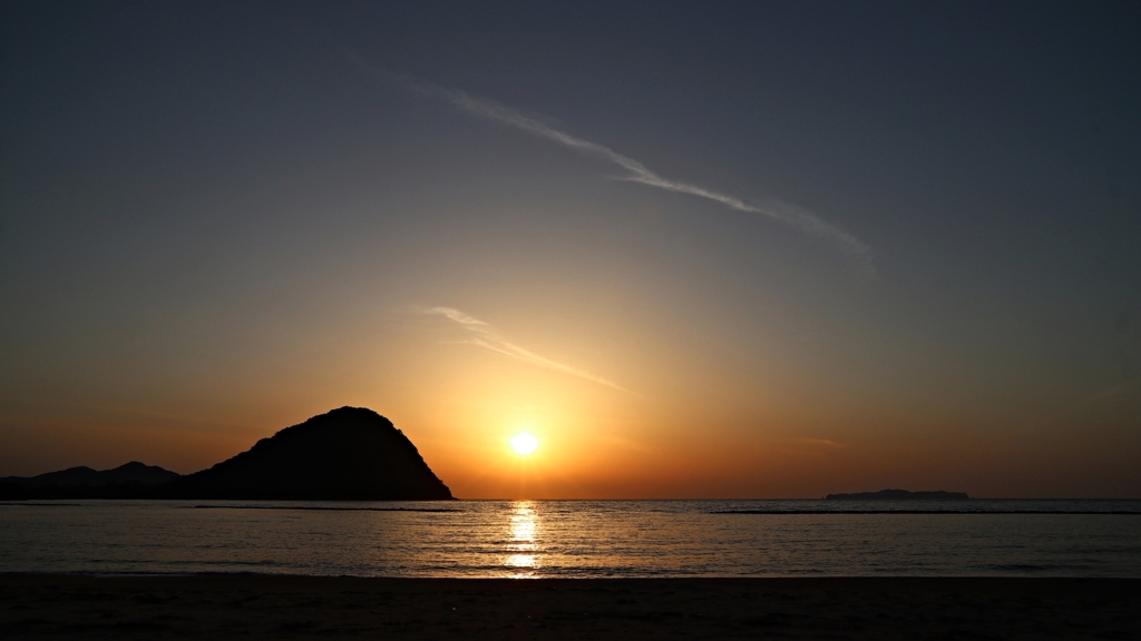 遊歩道から眺める夕景
