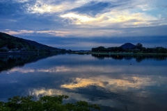 河口付近の夕景