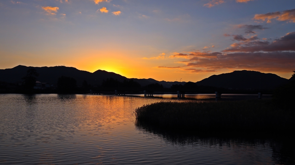 今朝の日の出直前