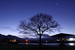 Silhouette before dawn