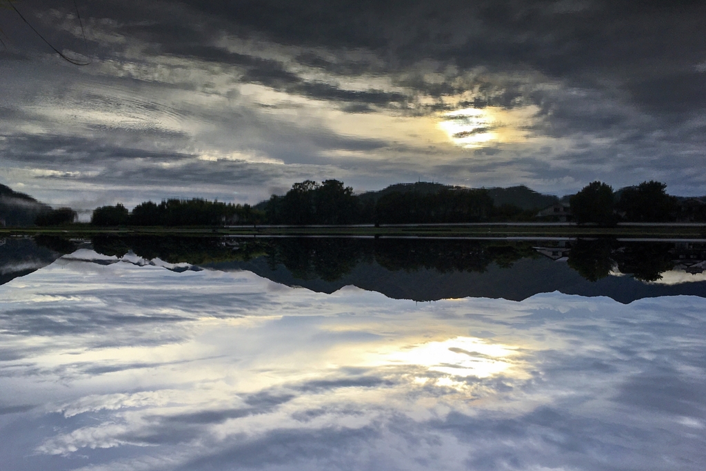 今朝の河口付近