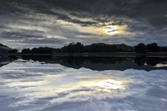 今朝の河口付近