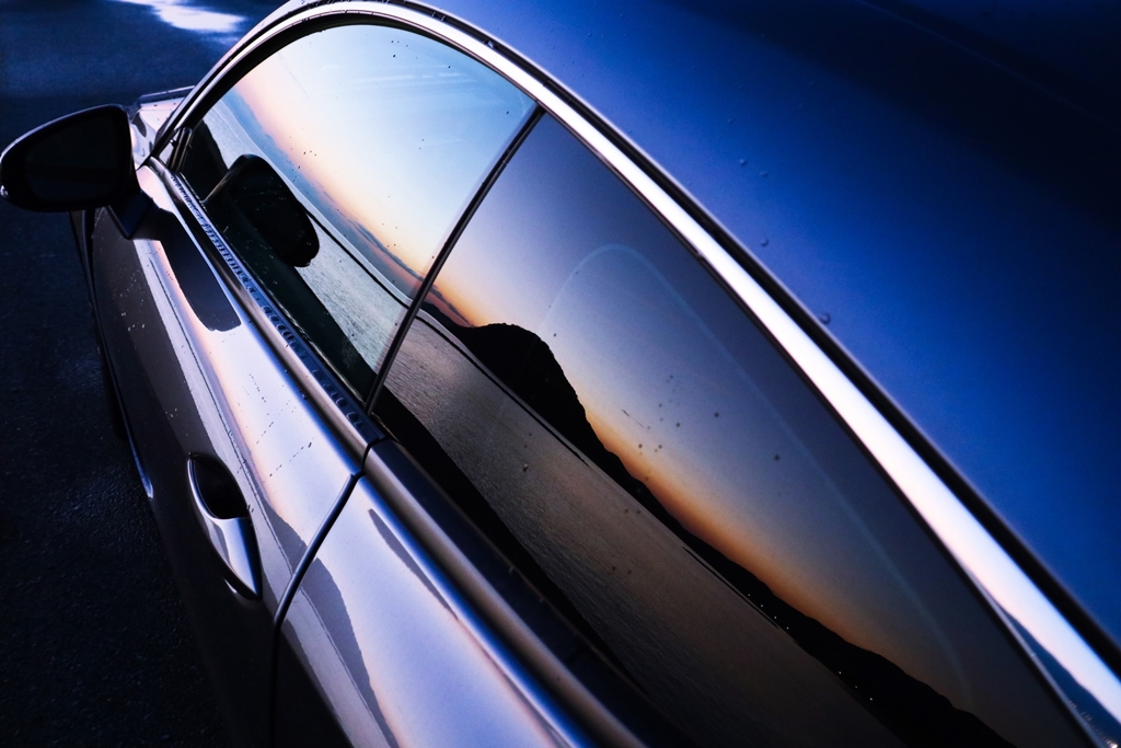 雨の日の映し込み