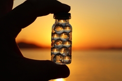 Through the  deodorant beads