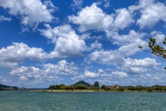 今日の河口付近の空