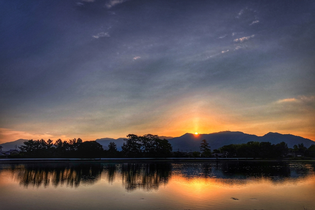 今朝の河口付近