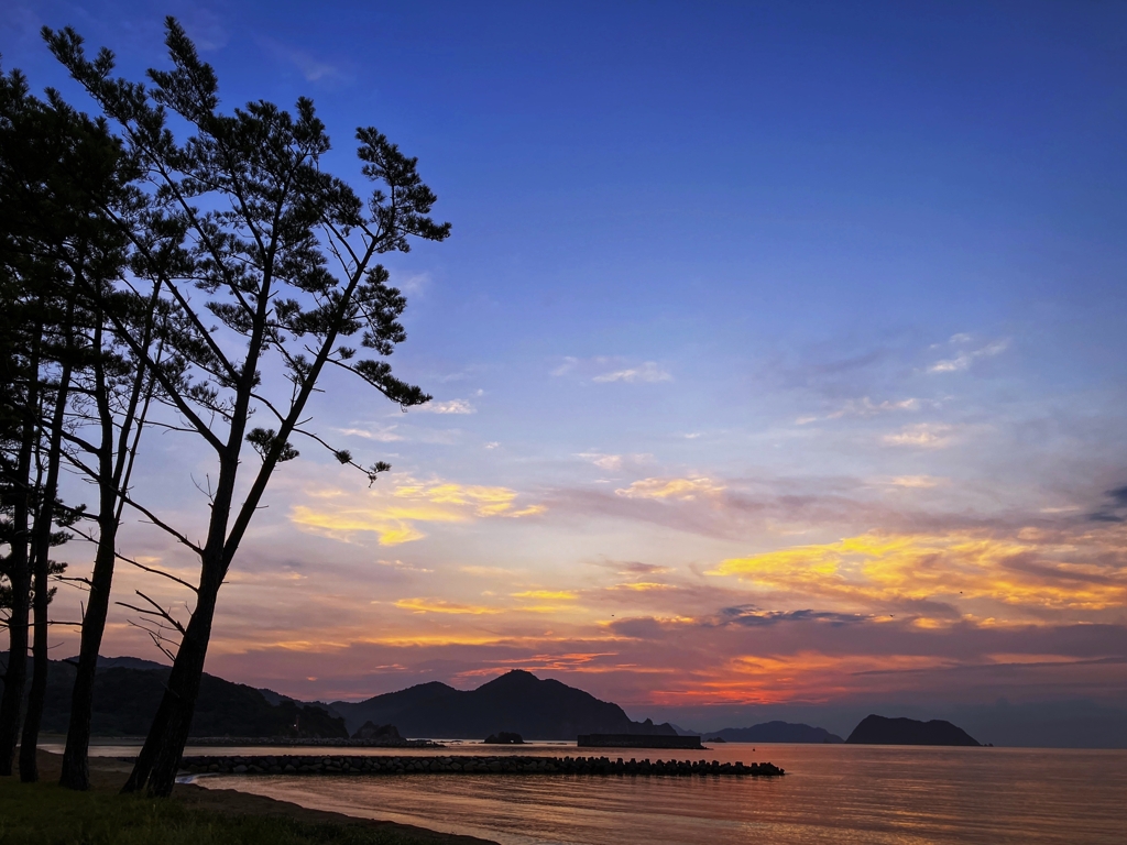日没後の景色
