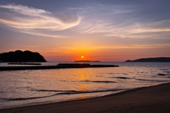 河口の夕景