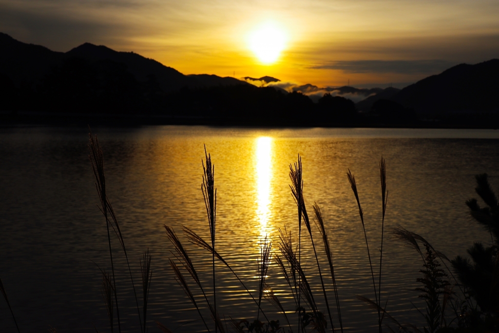 夕景の様な朝景