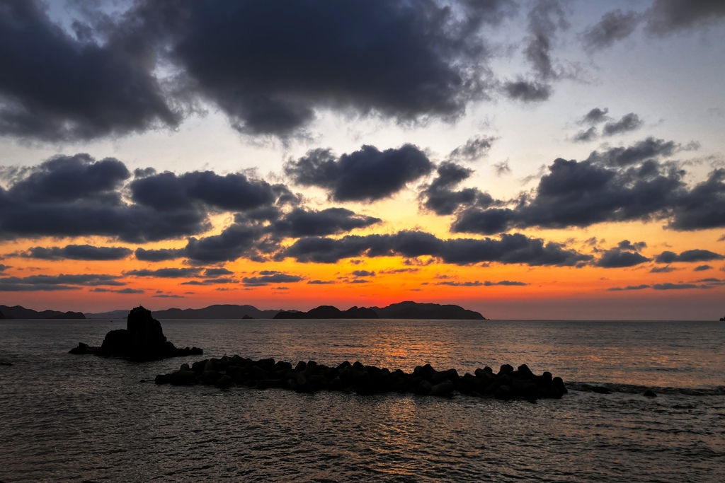 今日の日没直後