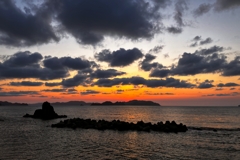 今日の日没直後