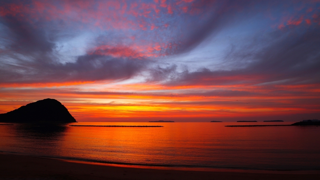 日没後の焼け空