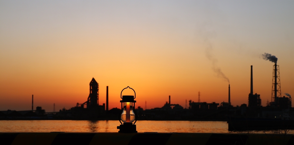 With lantern