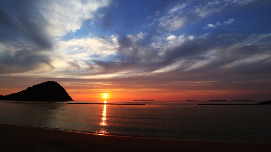 青空と夕焼けと煌めき