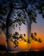 Sunset in a bottle