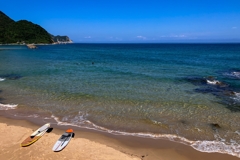 SUP板を置いて泳ぐ？