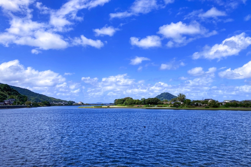 いつもの河川敷の風景