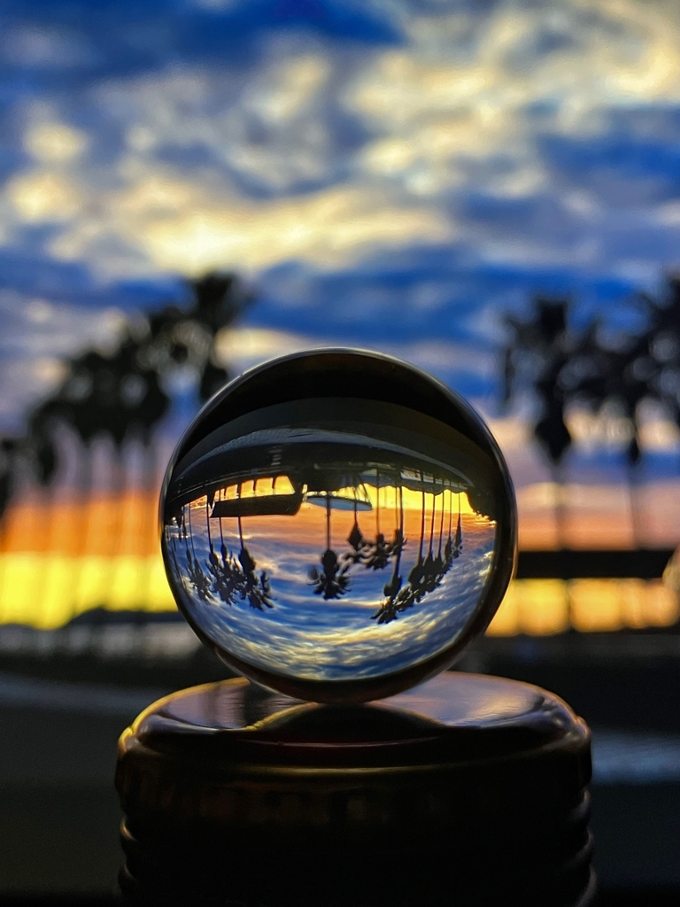 Reflected in a glass ball