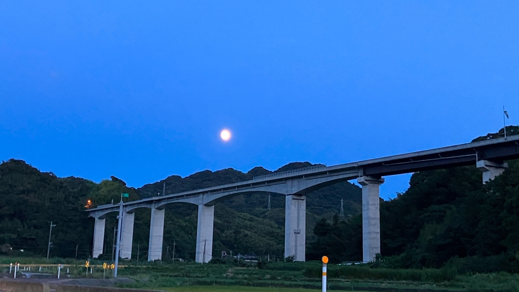 月と高架橋